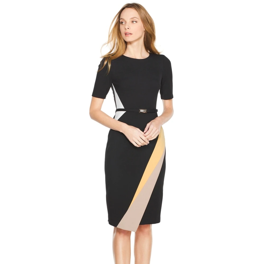 NWOT Colorblock Sheath Dress